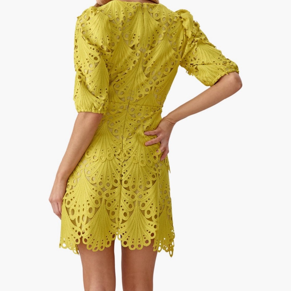 Adelyn Rae Yellow Mini Dress - Picture 3 of 5